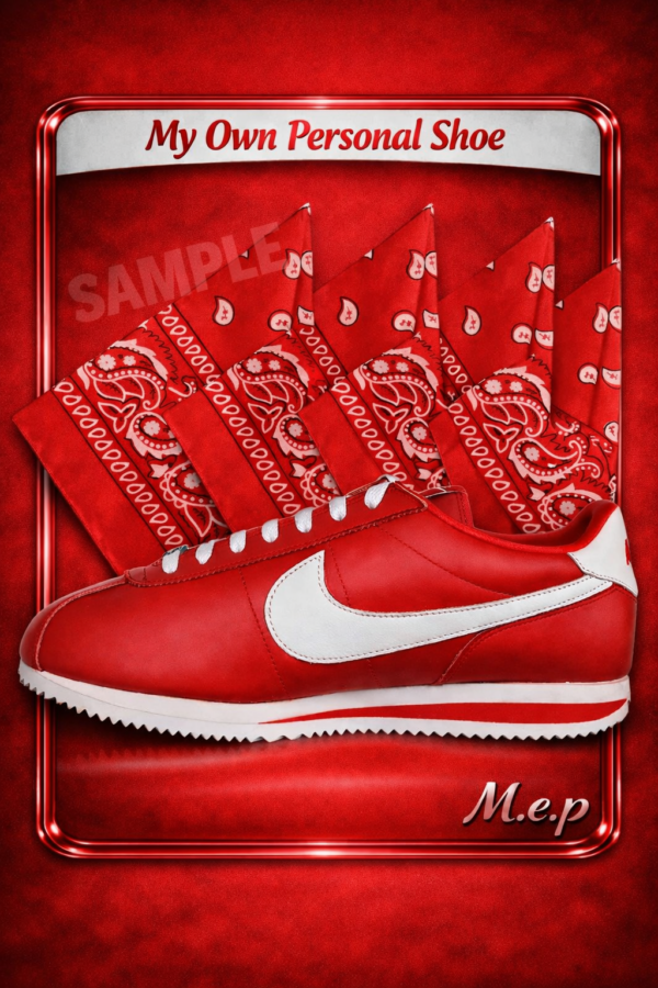 Red Cortez Shoe Trading Card