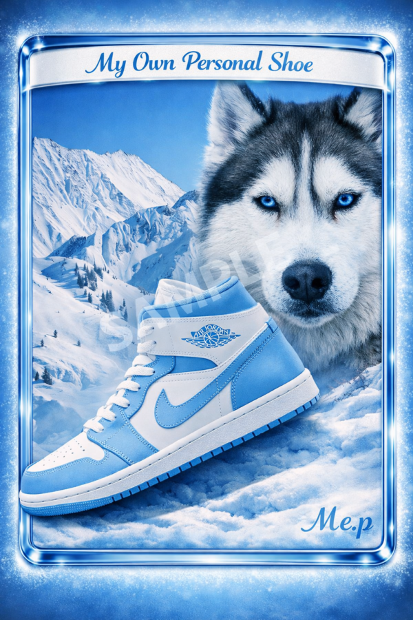 Husky Blue #1's Shoe Trading Card